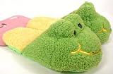 Charter Club Slippers Slip On Scuffs Frogs Frog Green M 6/7