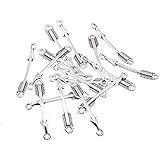 Perfect Shopping 40pcs Antiqued Silver Tone Arrow Head Charms Pendant Bracelet Connectors with 2 Holes