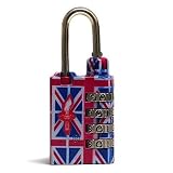 from Safe Skies LLC Safe Skies Patented TSA 4-Dial Patriot Lock - UK Flag Model 98