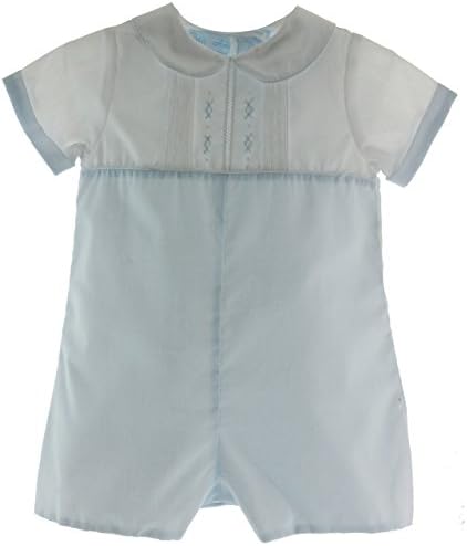 Boys Blue White Take Home Romper Outfit (NB)