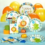 Sweet Safari Blue 1st Birthday Standard Pack for