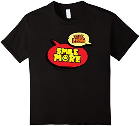 Kids Talk Less Smile More T-Shirt - Talk Less Smile More Shirt 8 Black