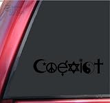 COEXIST - Promote Peace Vinyl Decal Sticker - Black