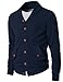 H2H Mens Shawl Collar Sweater Cardigan with Point Button