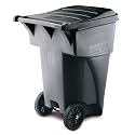 Rubbermaid-Confidential Document Roll Out Waste Container, 95 Gallon Capacity, Gray (RUB9W1188GRAY) Category: Wheeled