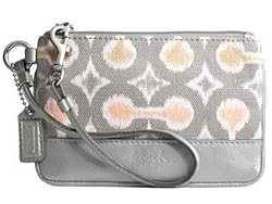 Coach Kristin Ikat Wristlet Wallet Bag Case - Coach 45375GRY