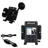 Apple Nano Video Gen 3 Flexible Auto Windshield Holder with Car Charger - Uses Gomadic TipExchange