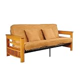 Athens Futon Frame and Serta Mattress Set - Willow Tan (Queen)