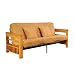 Athens Futon Frame and Serta Mattress Set - Willow Tan (Queen)