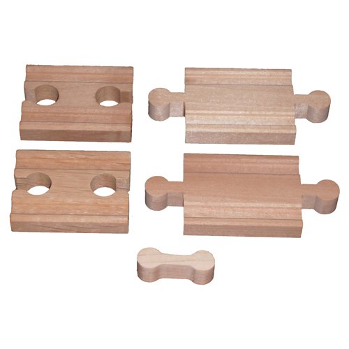 Five New Male and Female Adapter Tracks Fit Thomas Wooden Railway and Brio Train Sets Tracks and Trains, Include Male Dogbone