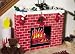 Realistic Holiday Fireplace Fiberboard