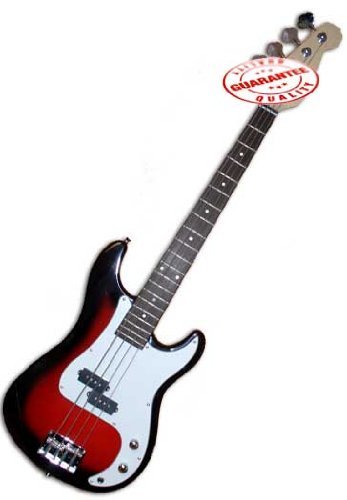 Electric Bass Guitar Starter Set, Cherry Burst