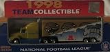 Jacksonville Jaguars NFL Diecast 1998 Matchbox Tractor Trailer Football Team Truck White Rose Collectible Car