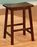 Aspen Walnut Wood Counter Stool (Set of 2)