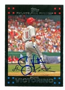 Shane Victorino Autographed/Hand Signed Baseball Card (Philadelphia Phillies) 2007 Topps #372