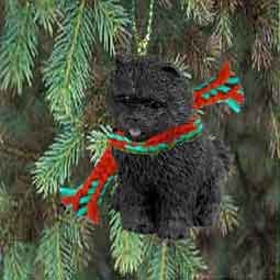 Chow Chow Miniature Dog Ornament - Black Picture