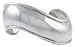 Sterling Silver 1 Domed & Curved Cuff Bangle with Raised Edge