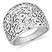 MIMI Sterling Silver Wide Spiral Filigree Ring