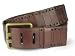Apparel : Snap On Oil Tanned Vintage Rectangular Buckle Genuine Leather Belt