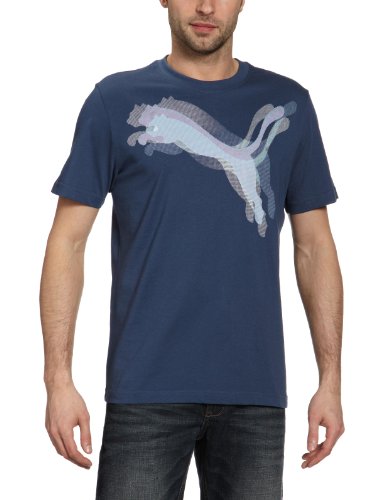 PUMA Herren T-Shirt Graphic, dark denim, L, 819316 04 Preisvergleich