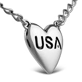Sterling I Love My USA Necklace