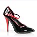 Pleaser Shoes Women's SEDUCE-441 5 Mary Jane Pump with Contract Strap, Piping and Heel Available in 2 Colors