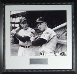 Mickey Mantle unsigned New York Yankees 16x20 Framed w/Dimaggio - Framed MLB Photos, Plaques, and Collages