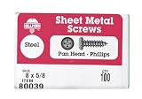 Hillman #80039 100PK 8x5/8 Metal Screw