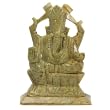 Green Stone Ganesh Statue in Red Velvet Box