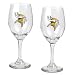 Minnesota Vikings NFL 2pc Wine Glass Set - Primary Logo