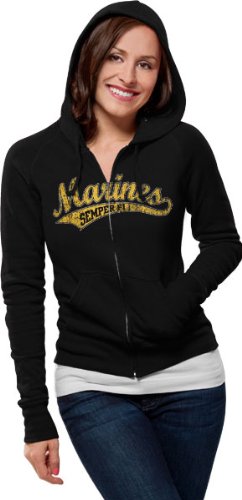 US Marine Corps Women's Distressed Tail Sweep Full Zip Hooded Sweatshirt