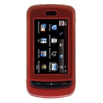 Lg Xenon Gr500 Cell Phone Red Rubber Feel Protective Case Faceplate Cover