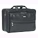 U.S. Luggage Leather Computer Briefcase, 12in.H x 17in.W x 7in.D, Black