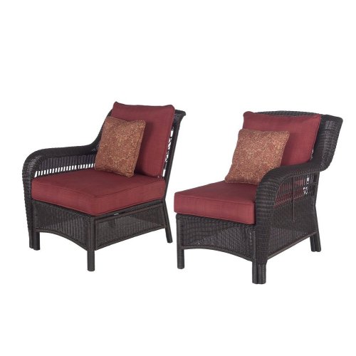Outdoor Patio Madaga 2009 Wicker Sectional Left And Right Arm Chairs Set