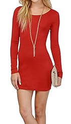 Summer Long Sleeves Cotton/Knit Backless  Shirt Bandage Dress/Party Dress 