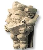 Cast Stone ORNITHOLOGIST Wall Plaque SCULPTURE Outdoor Indoor BOOK Birds