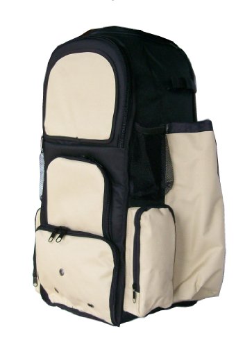 Black & Vegas Gold Chita Softball Baseball Bat Equipment Backpack