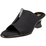 California Magdesians Women's Mariah Sandal,Black Stretch Mesh/Black Patent,7.5 M US