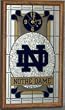 Notre Dame Fighting Irish Framed Glass Wall Clock with ND Logo