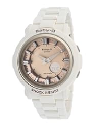 Casio Womens BGA300-7A2 Baby G White and Rose Gold Watch