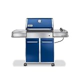 Weber 3758001 Genesis E-320 Propane Gas Grill, Dark Blue
