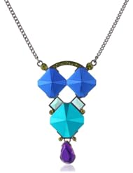Kensie "Watch the Stars" Hematite-Plated Long Stone Pendant Necklace, 32"