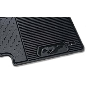 Mustang All Weather Vinyl Floor Mats, Ebony