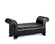 Black Leather-like Bench