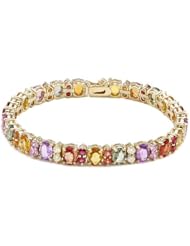 14K Yellow Gold 20.1 CTW Sapphire and 1.49 CTW Color J-L I1-I2 Diamond Women Bracelet. Length 7.25 in. Total Item weight 25.7 g.