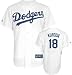 Hiroki Kuroda Youth Jersey: 2009 Majestic Home White Replica #18 Los Angeles Dodgers Jersey - Medium (10-12)