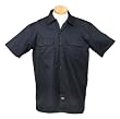 Men's Short Sleeve Workshirt, Color: Dark Navy, Size: Large