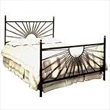 IMAGE OF El Sol Bed with Frame Metal Finish: Flower Green, Size: Full