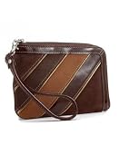 Fossil Leather Patcwhork Wristlet Blue Multi