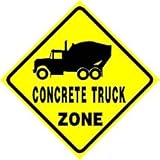 CONCRETE TRUCK ZONE construct cement sign